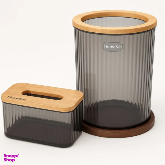 ست سطل و جای دستمال کاغذی هوم کت مدل رابین