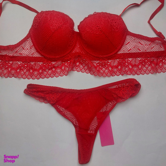 ست شورت و سوتین زنانه برتا کد 6077RP رنگ قرمز