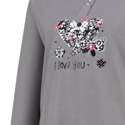 ست بلوز و شلوار راحتی زنانه کد 1046 رنگ طوسی