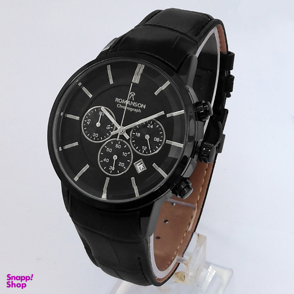ساعت عقربه ای مردانه رومانسون مدل بندچرمی کرنوگراف کد 25