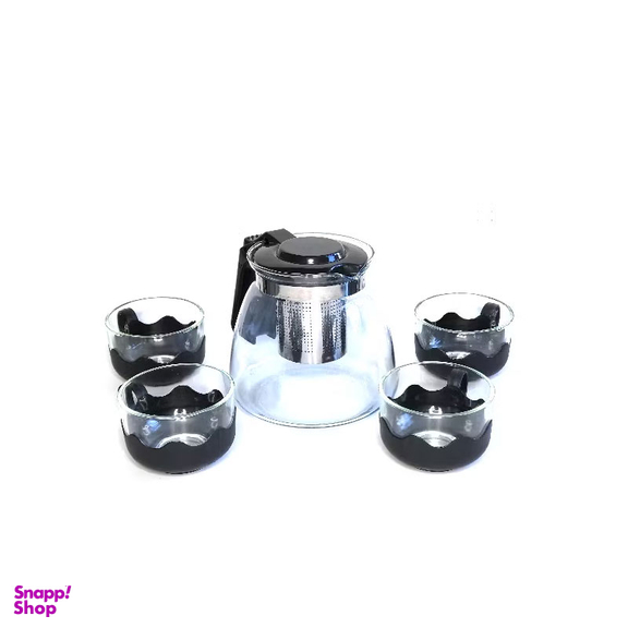 سرویس 5 پارچه قوری و فنجان مدل Bl01