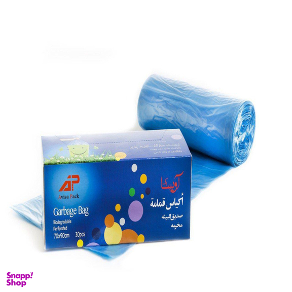 کیسه زباله تک رول مدل تجزیه پذیر بسته 30 عددی