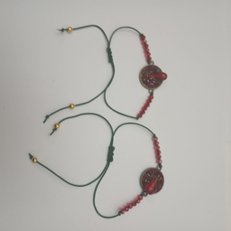 دستبند دخترانه طرح دانه انار یلدایی کد 31305 بسته 2 عددی