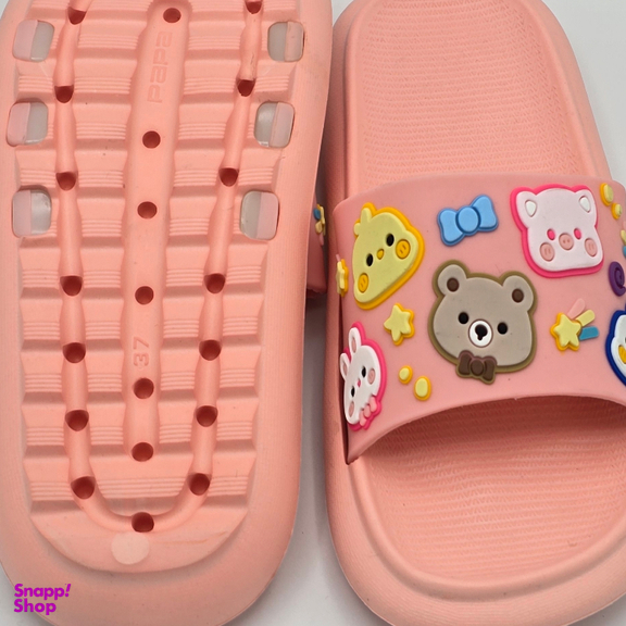 دمپایی زنانه پاپا مدل نیکا کد 080 رنگ صورتی