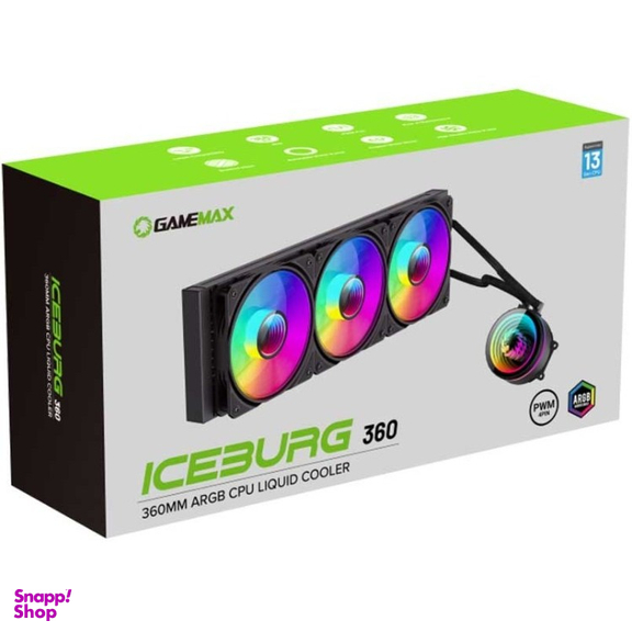 خنک کننده مایع پردازنده گیم مکس مدل IceBurg 360 Infinity BK