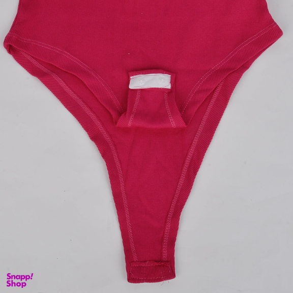 بادی آستین بلند زنانه دکسونری مدل 256004736 یقه دار رنگ سرخابی