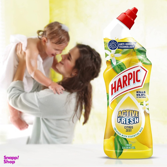 ژل تمیزکننده توالت هارپیک مدل Active Fresh رایحه Citrus Zest حجم 750 میلی لیتر