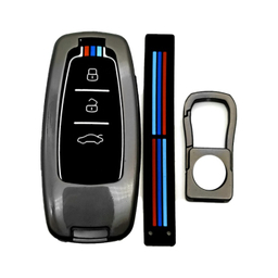 کاور سوئیچ خودرو کالانیکس مدل COV-X5NEW-100228 طرح فلزی به همراه جاسوئیچی مناسب کی ام سی X5 مدل جدید