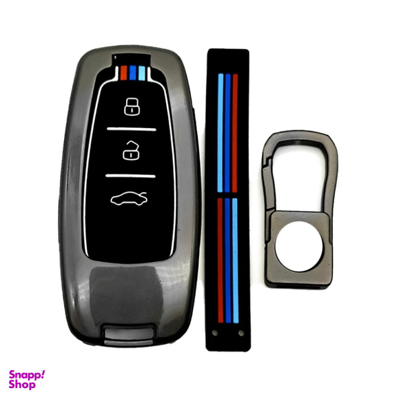 کاور سوئیچ خودرو کالانیکس مدل COV-X5NEW-100228 طرح فلزی به همراه جاسوئیچی مناسب کی ام سی X5 مدل جدید