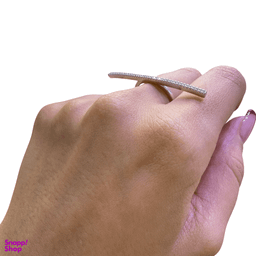 انگشتر نقره 925 عیار زنانه طرح لاین کد roj 1707