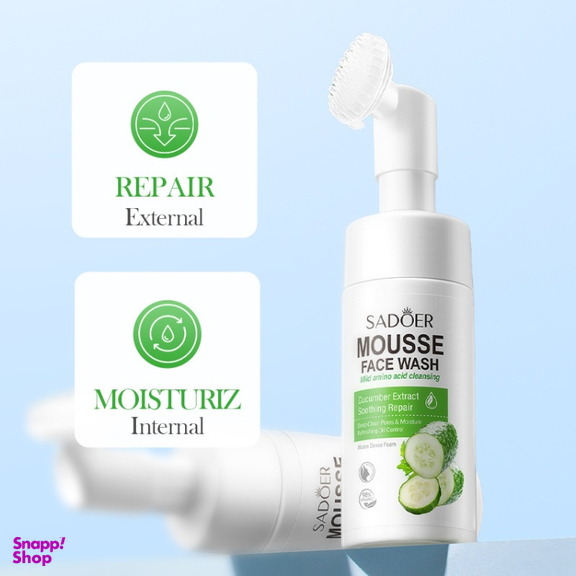 فوم شست و شو صورت سادور مدل خیار و آمینو اسید حجم 120 میلی‌ لیتر