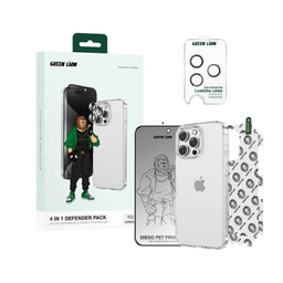 محافظ صفحه نمایش گرین لاین مدل 4in1 مناسب برای گوشی موبایل اپل iPhone 16 Pro Max به همراه محافظ پشت گوشی و محافظ لنز و کاور