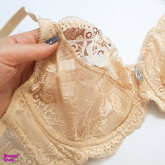 سوتین زنانه لین مدل فنردار کد 4680-513 رنگ کرم