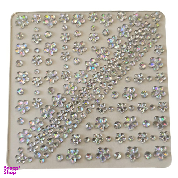 نگین صورت و ناخن طرح گل کد 105 بسته 167 عددی