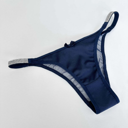 ست شورت و سوتین زنانه نوشه پوش مدل فنردار توری کد 90102 رنگ سرمه ای