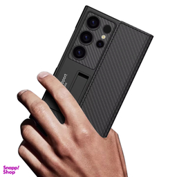 کیف چرم گوشی موبایل جی کی کی مدل Folding Support مناسب سامسونگ Galaxy S24 Ultra