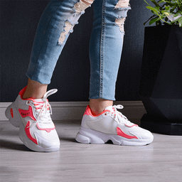 کفش زنانه مدل Fashion کد 1109 رنگ سفید و صورتی