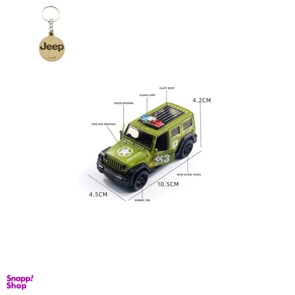 ماکت ماشین ناب سل مدل جیپ پلیس ارتشی فلزی چراغدار موزیکال JEEP POLICE به همراه جاسوییچی