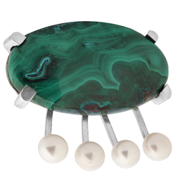 گل سینه نقره زنانه مدل ژاکلین