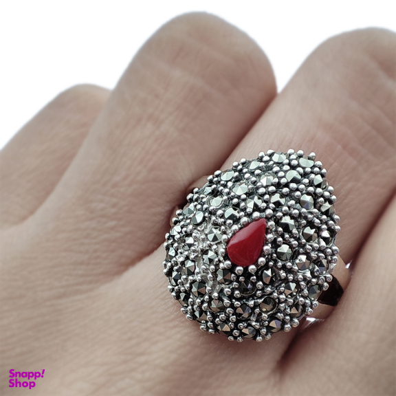 انگشتر نقره زنانه مدل اشک کد 12372