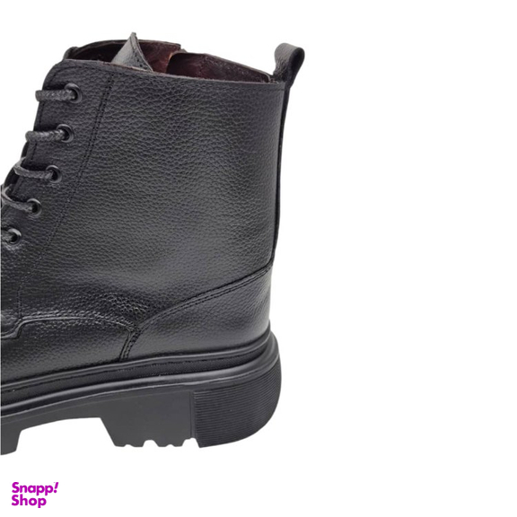نیم بوت طبی مردانه چرم ریباری مدل Z27 رنگ مشکی