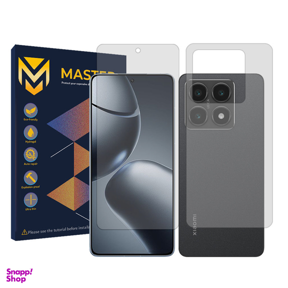 محافظ صفحه نمایش شفاف مستر مدل Resistant مناسب گوشی موبایل شیائومی 14T به همراه محافظ پشت گوشی