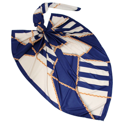 روسری زنانه آنالیا مدل ابریشم دست دوز طرح زنجیری کلاسیک کد ana-2821