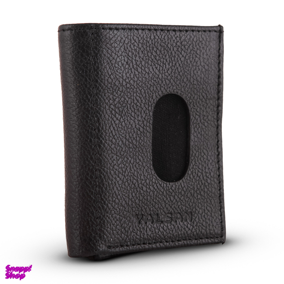 کیف پول زنانه چرم یلسان مدل لیورا کد 155-MC رنگ مشکی