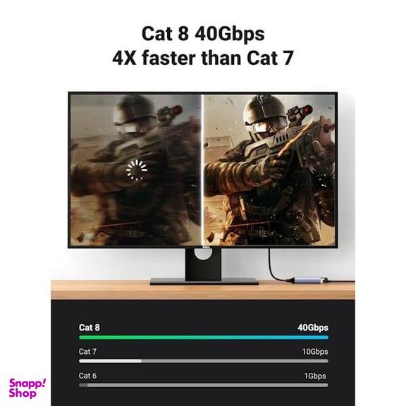 کابل شبکه CAT8 یوگرین مدل NW153 کد 80431 طول 2 متر