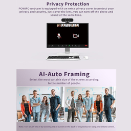 وب کم پاویفو مدل 4K AI Auto-Framing With Remote Control