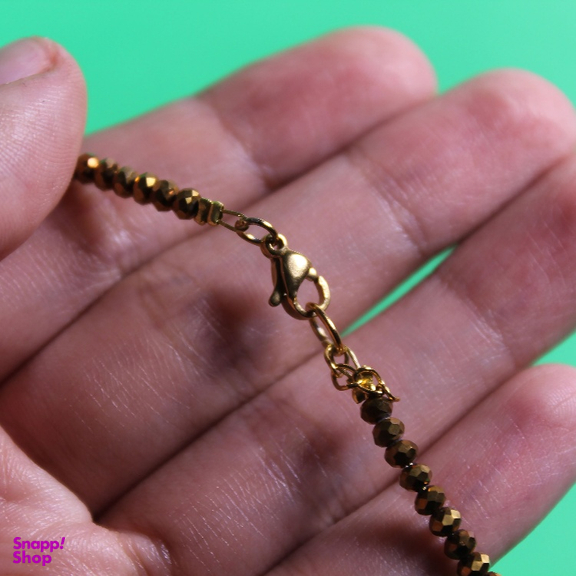 گردنبند زنانه طرح گل مدل دست ساز منجوقی کد 03