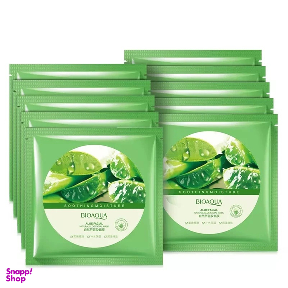 ماسک آبرسان بایوآکوا مدل آلوئه ورا حجم 30 میلی لیتر بسته 10 عددی