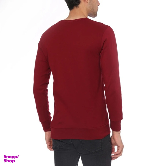 تیشرت راحتی آستین بلند مردانه مدل GD-s-17675361 رنگ زرشکی