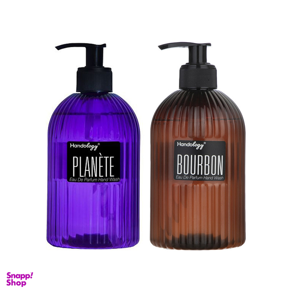 مایع دستشویی هندولوژی مدل planete bourbon حجم 470 میلی لیتر مجموعه 2 عددی