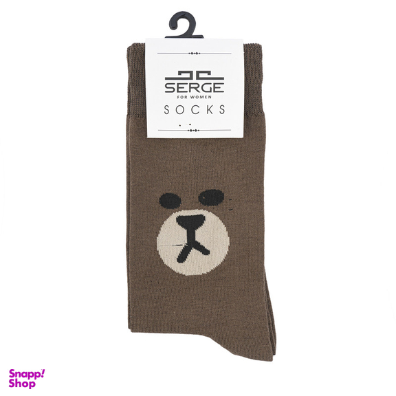 جوراب ساق بلند زنانه سرژه مدل 255159 رنگ قهوه ای تیره