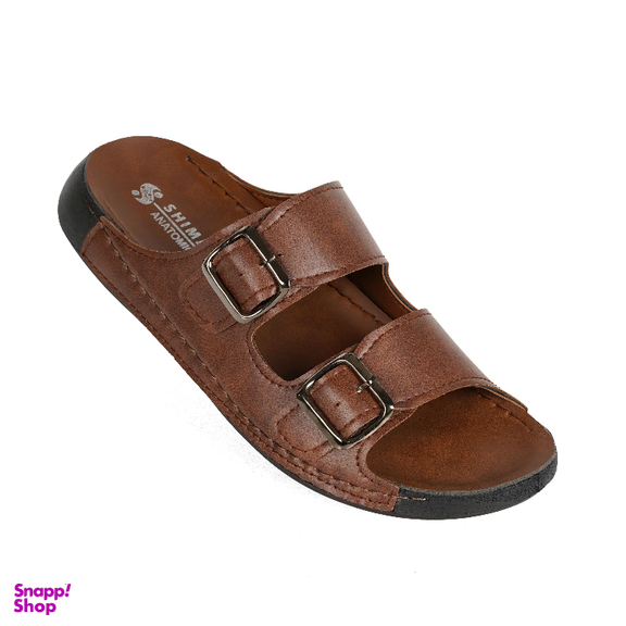 دمپایی مردانه شیما مدل دارا رنگ گردویی