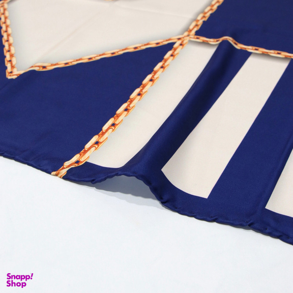 روسری زنانه آنالیا مدل ابریشم دست دوز طرح زنجیری کلاسیک کد ana-2821