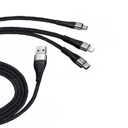 کابل شارژ سه سر توتو مدل B3BB04 1 Split TO 3 توان 2.1 آمپر