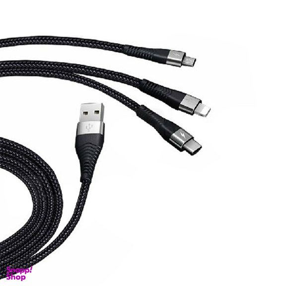 کابل شارژ سه سر توتو مدل B3BB04 1 Split TO 3 توان 2.1 آمپر