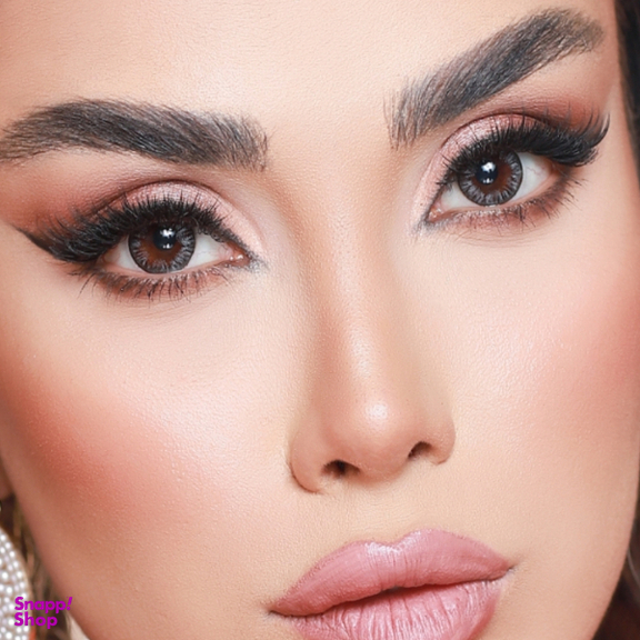 لنز فصلی بیوتی شماره 205 رنگ طوسی دور مشکی