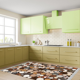 فرش ماشینی چاپی بدون تار و پور هانوکس مدل سنگ فرش کد AHC-895-1