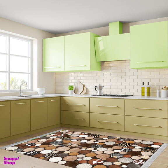 فرش ماشینی چاپی بدون تار و پور هانوکس مدل سنگ فرش کد AHC-895-1