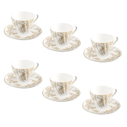 ست فنجان و نعلبکی 12 پارچه گلدکیش طرح سارینا کد GK701108-6