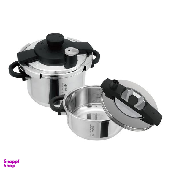 زودپز دوقلو جی فی نی مدل NEW-G02 گنجایش 6 و 4 لیتر