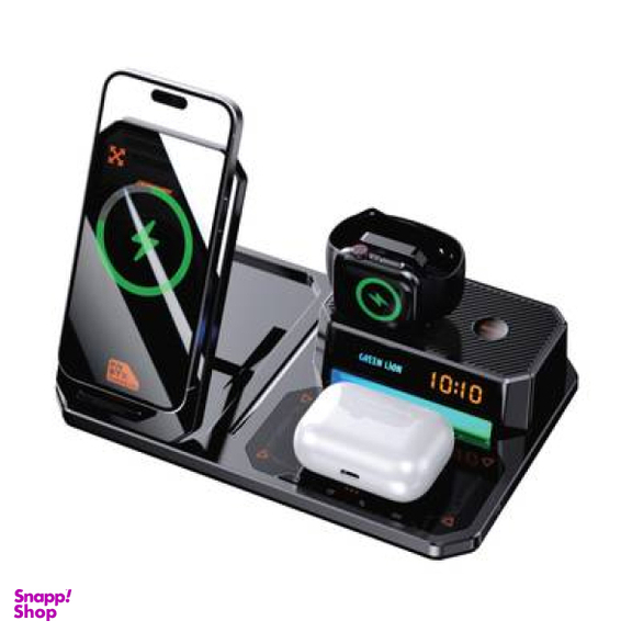 شارژر مغناطیسی و پایه نگهدارنده گرین لاین مدل 6IN1 Multi Functional Wireless