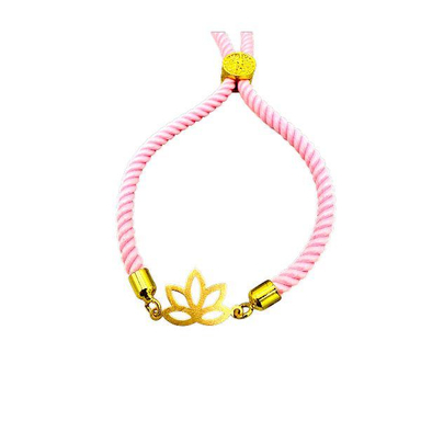 دستبند طلا ۱۸ عیار زنانه پانسی طرح لوتوس کد D50572