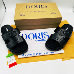 صندل طبی مردانه دوریس مدل پرهام کد 02 رنگ مشکی
