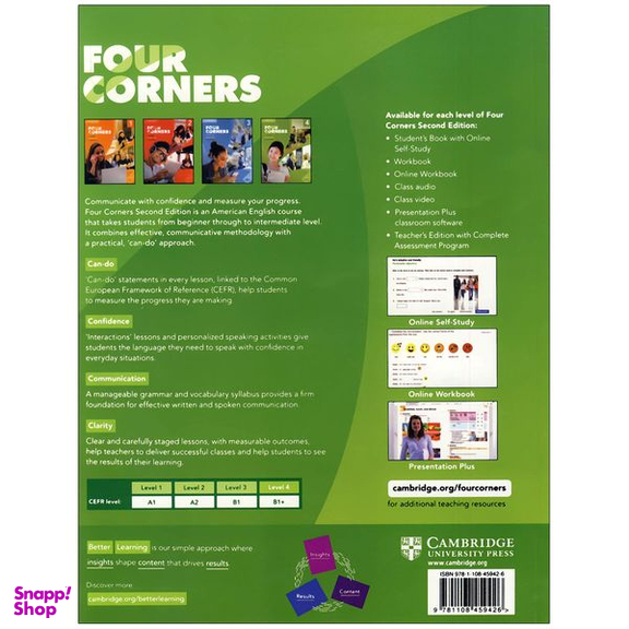 کتاب four corners 4 2nd اثر Jack C. Richards and David Bohlke انتشارات کمبریج