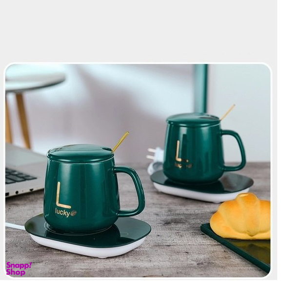 ماگ حرارتی لاکی مدل Temperature Plus به همراه صفحه گرم کن برقی