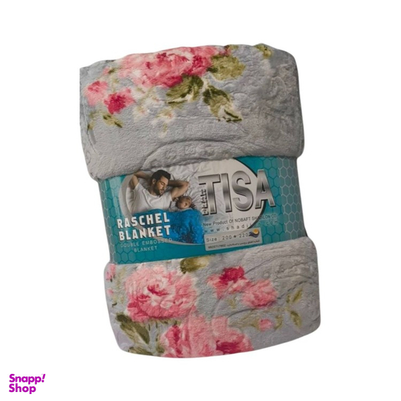 پتو دو نفره تیسا مدل گلدار ژله ای سایز 200×220 سانتی متر